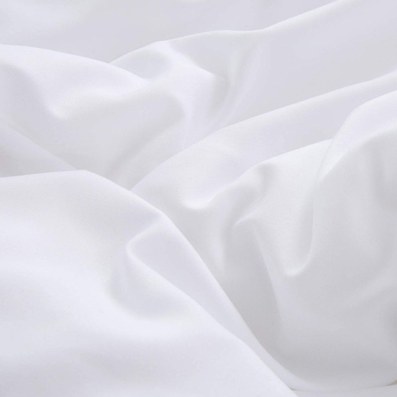 Houseri White Comforter King Size, 3 Pieces Lightweight Solid White Bedding Set King, All Season Soft Pure White King Size Comforter Set Extra Fluffy Ultra Comfy Bed Quilt (1 Comforter, 2 Pillowcases) - Image 4